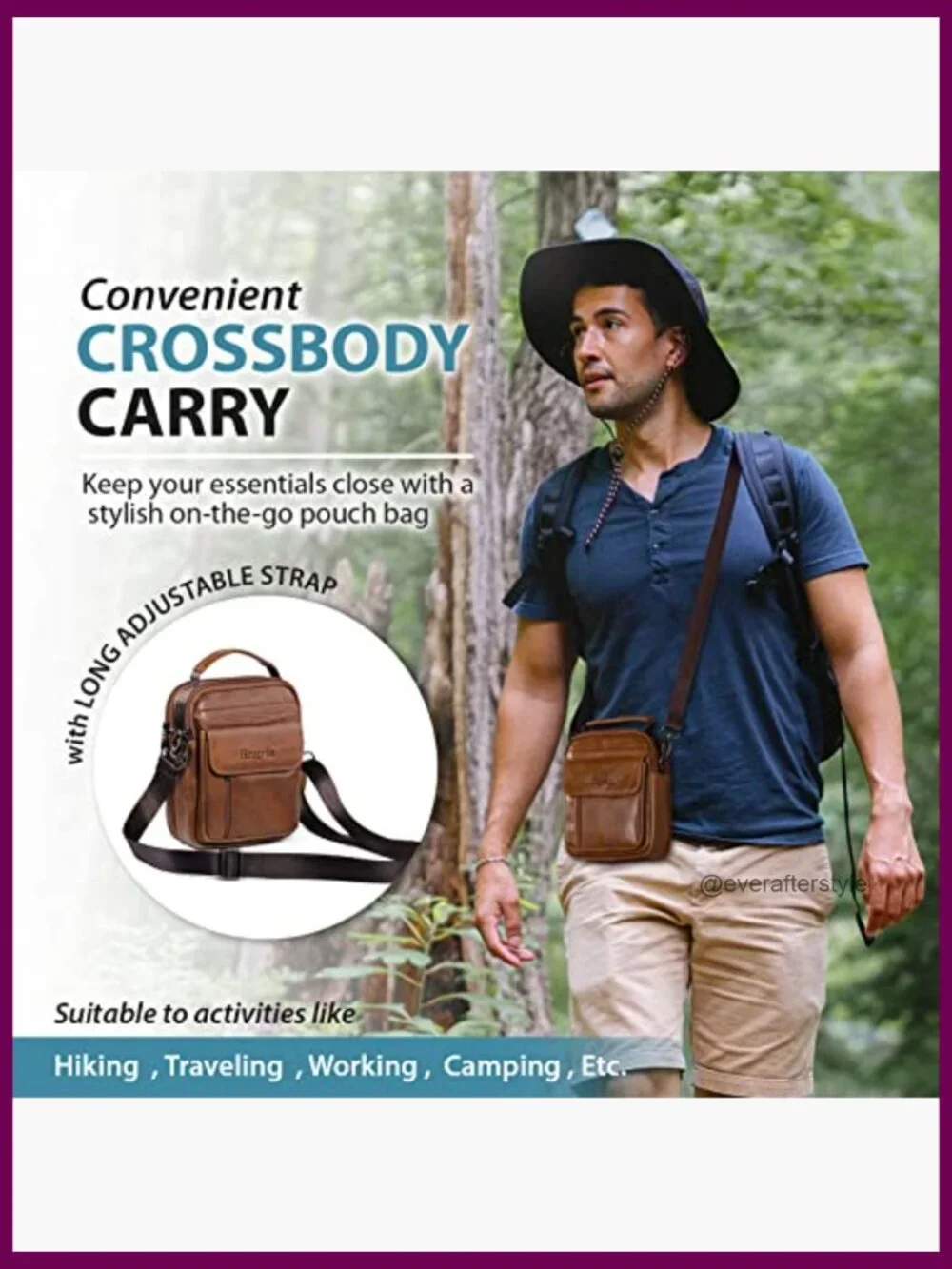 Genuine Leather Phone Pouch for Belt Crossbody Purse Fanny Pack